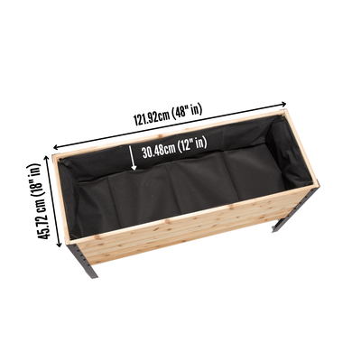 Raised Garden Bed - 46cm x 122cm x 76cm